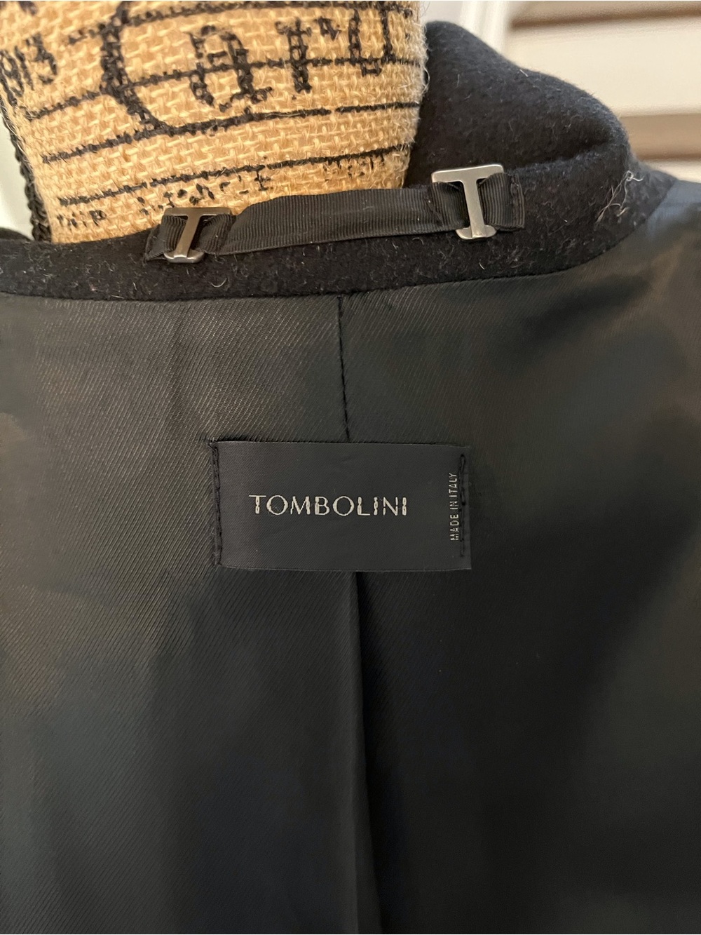 Tombolini Black Hooded Long Trench Coat - Picture 6 of 6